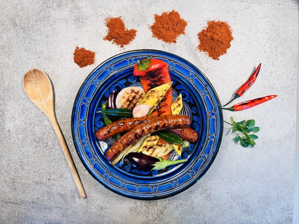 merguez produite avec les boyaux naturels colorés de Soussana DAT Schaub France